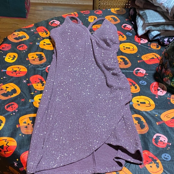 Speechless  Purple Glitter Dress - Picture 1 of 6